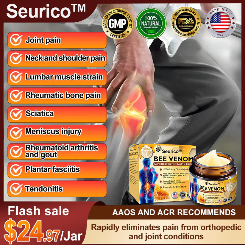 Seurico™ Bee Venom Arthritis Therapy Cream(Specially for older adults & AAOS recommends)