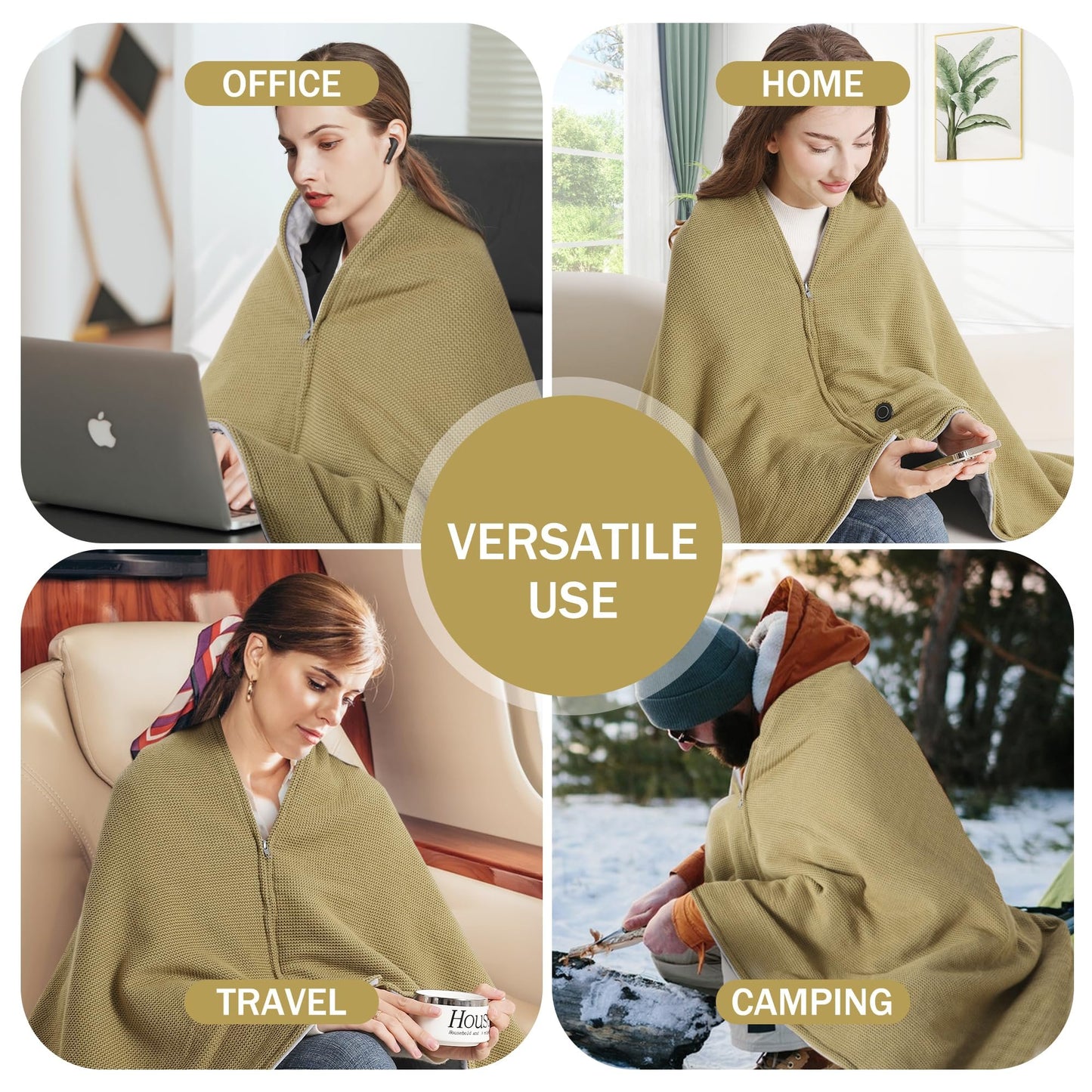 🎅Best Winter Gifts 🔥Portable Heated Shawl (Free Shipping)