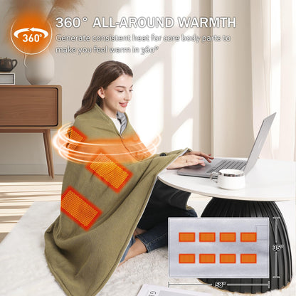 🎅Best Winter Gifts 🔥Portable Heated Shawl (Free Shipping)